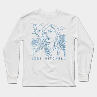 Joni Mitchell • Minimal Style Fan Art Design Long Sleeve T-Shirt